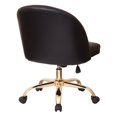 thumbnail image 2 of Layton Mid Back Office Chair in Black PU with Gold Finish Base, 2 of 4