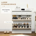 thumbnail image 4 of HOMCOM Armoire à Chaussures d'Entrée avec 2 Tiroirs Basculants pour 12 Paires de Chaussures, 4 of 10