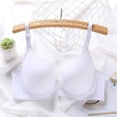 thumbnail image 2 of Sentmoon Sports Bras for Women Large Bust Plus Size Seamless Lift Adjustable Strap Push up Bra Thin Style Anti-Sagging Comfortable Solid Color T Shirt Bra Fashion for Beach Vacation White 85C, 2 of 5