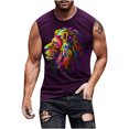 thumbnail image 2 of EGNMCR Débardeurs Homme Nouvelle Mode Décontractée Débardeur Sans Manches pour Homme Col Rond Imprimé Hawaïen Sport Col Rond, 2 of 5