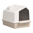 thumbnail image 1 of GROWTH TANK Cat Litter Box Toilet Anti Splashing Sand Box Container Full Enclosed Pet Litter Brown, 1 of 9