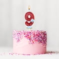 thumbnail image 4 of Baseball Glitter Birthday Cake Candle, Number Topper Decor for Sports Themed Party, 4 of 4