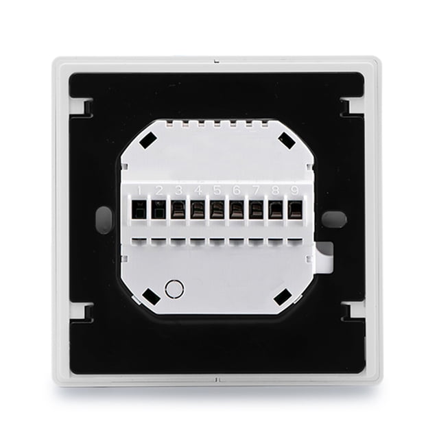 WiFi Smart Thermostat, Wall Mounted Temperature Controller with LED Panel, 8 Lighting Effects, 7 Color Lights Transition, Capacitive Touch Button