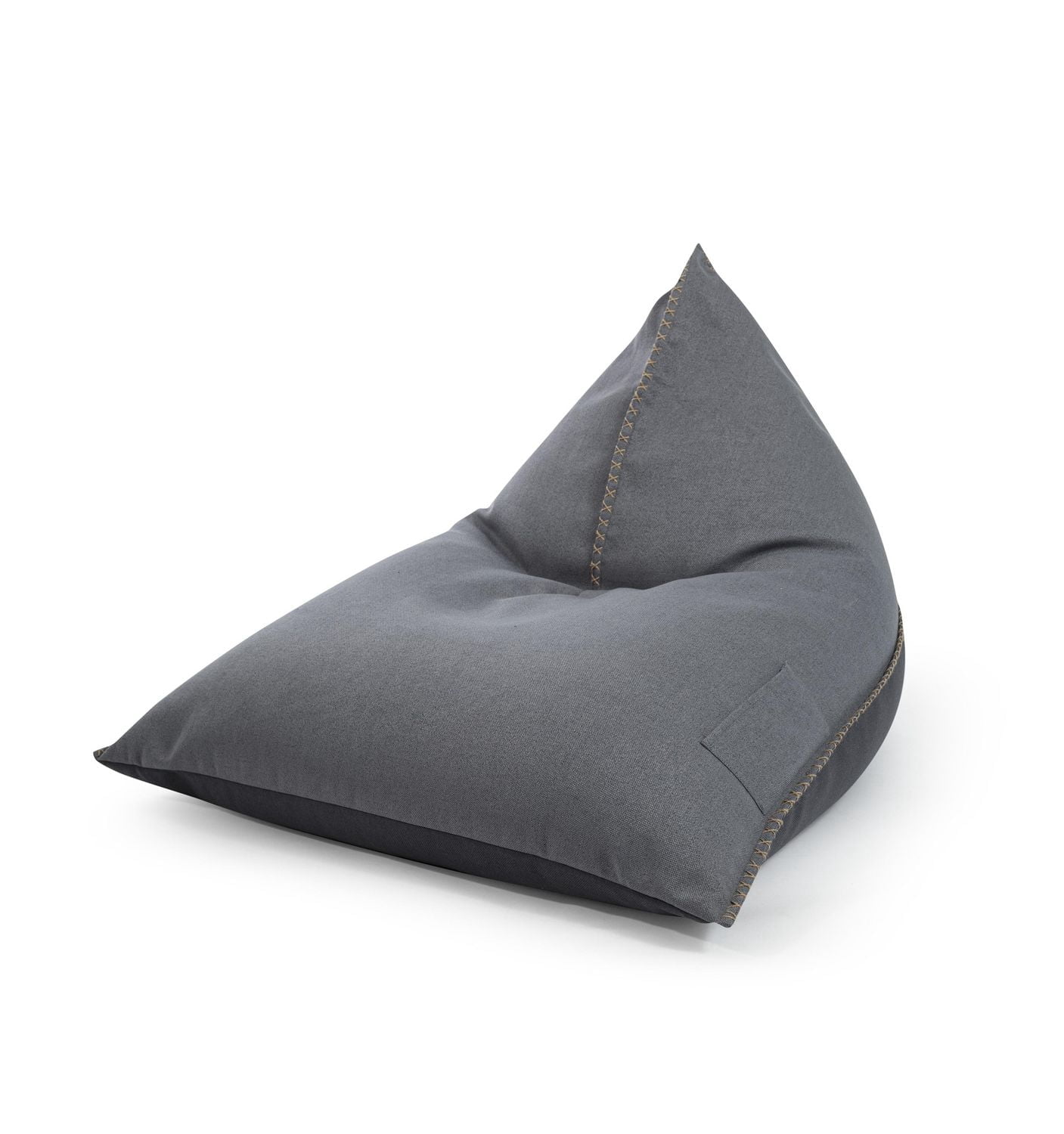 Gouchee Home Calypso Bean Bag Chair – Two-Tone Canvas Lounger with Side Pocket & Handle, Filled with Canadian Polystyrene Beads, Comfortable & Durable Floor Seating for Living Room or Dorm
