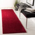 thumbnail image 1 of Safavieh August Shag Collection AUG900Q Solid 1.2-inch Thick Runner, 2'3" x 6' , Red, 1 of 1