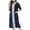 Navy, variant on Satin Pajama Skirt House Dresses for Womens Robe Long Zip up House Coat Half Sleeve Night Gowns Comfy Sleepwear Color Block Loungewear with Pockets S-9 Navy XXL