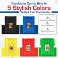 thumbnail image 3 of BCW Short Comic Book Bin | Holds 150 Comics | Stackable Plastic Storage | Acid-Free Organizer | Green, Single, 3 of 7