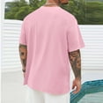 thumbnail image 2 of SDNall Shorts pour Hommes Hommes Imprimé Col Rond Décontracté Mode Manches Courtes Blouses Col Rond Chemises Chemises pour Hommes,T-Shirts à Manches Longues pour Hommes,Chemises à Manches Longues pour Hommes, 2 of 5