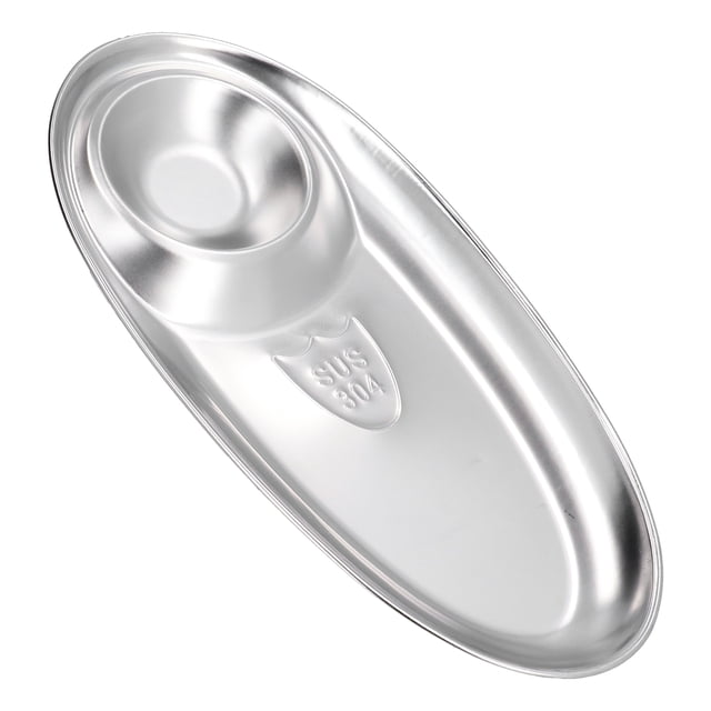 Spice Dish, Snack Plate Divided Stable 304 Stainless Steel Safe For Outdoor For Camping L,S