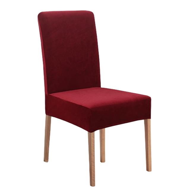 Becaristey 4pcs Polyester High Elastic And Breathable Chair Cover For Kitchen Chairs Protective Chair Covers Winered