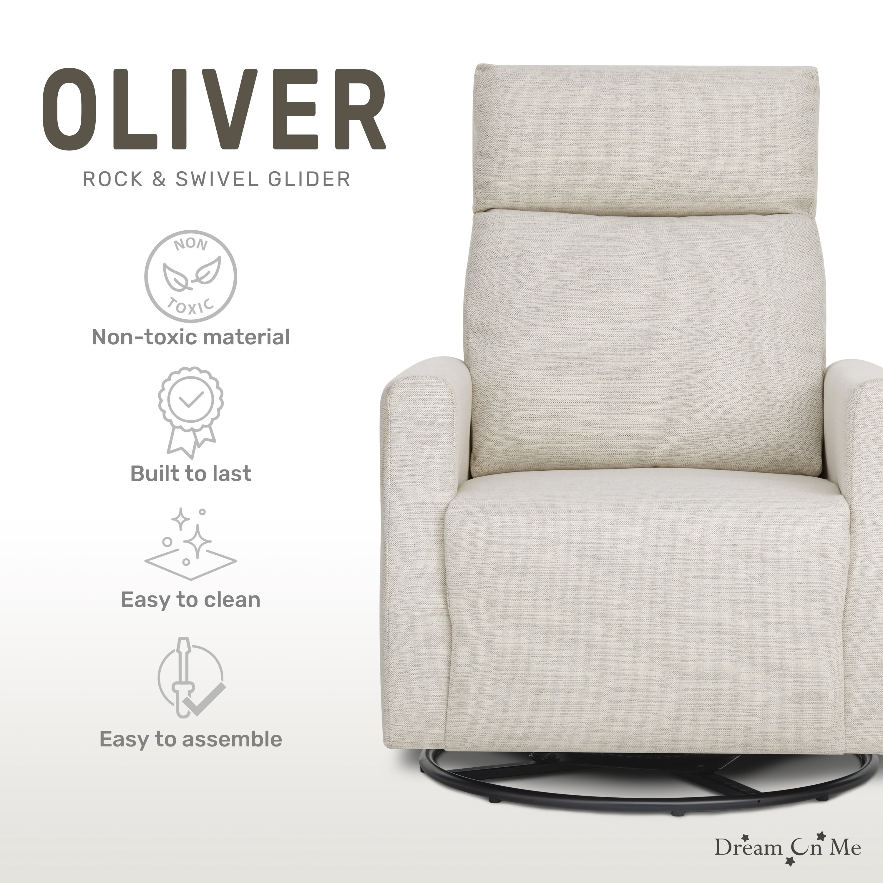Dream On Me Oliver Swivel Glider