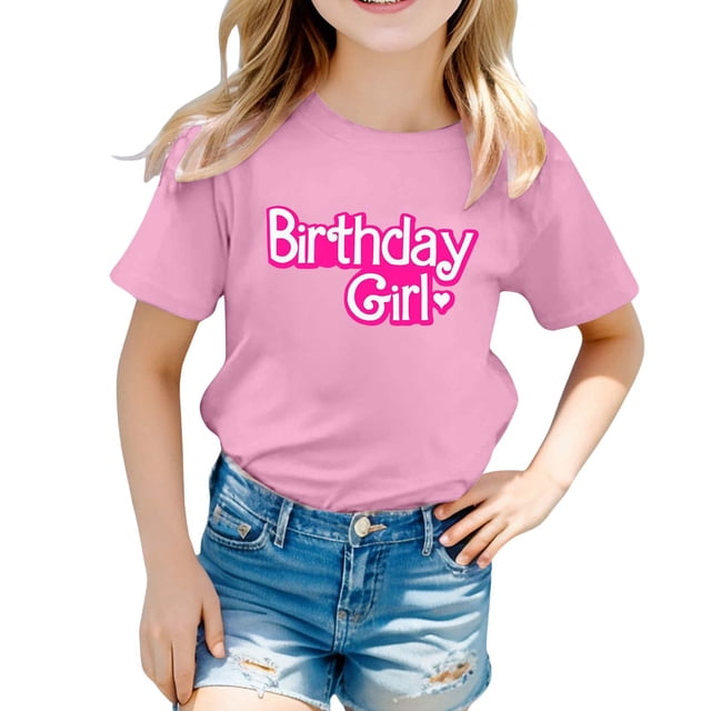 Birthday Girl Themed Printed Party For Toddlers T Shirt