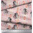 thumbnail image 2 of Soimoi Viscose Chiffon Fabric Texture & Jellyfish Ocean Printed Craft Fabric by the Yard 42 Inch Wide, 2 of 4