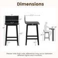 thumbnail image 3 of Gymax 4PCS kitchen bar stools counter height bar stools mid century bar chairs Black, 3 of 6