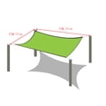 thumbnail image 3 of Green Sun Shade Sail for Outdoor Use - Waterproof 185 GSM HDPE Fabric, 95% UV Protection, Includes 8m Rope for Courtyard, Pool, and BBQ Areas, 3 of 6