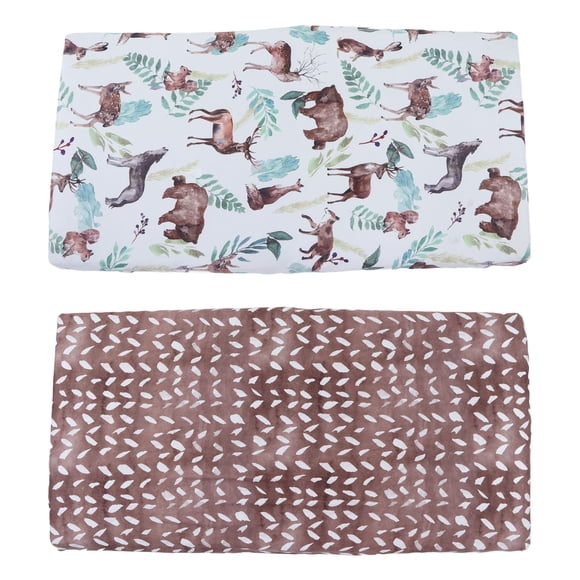 Bassinet Mattress Sheets, Elastic 2Pcs Bassinet Pad Sheets Polyester Cotton Breathable Easy To Clean Comfortable  for Hourglass