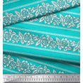 thumbnail image 3 of Soimoi Polyester Crepe Fabric Leaves & Floral Block Print Fabric by Yard 42 Inch Wide, 3 of 3