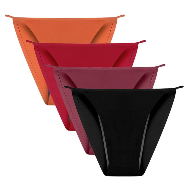 String Aguichant Menstruel, Maternité, Culottes Post-Partum, Anti-Fuites, sous-Vêtements Menstruels Réutilisables pour Femmes et Ados, Lot de 4