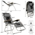 thumbnail image 2 of Gymax 2PCS Folding Chair Padded Lounge Chair w/ Beech Armrests Grey, 2 of 8
