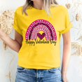 thumbnail image 1 of Meichang Hauts pour Femmes Chemise Tendance de la Saint-Valentin Hauts Mignons Imprimé Cœur Hauts de Vacances Manches Courtes Col Rond Décontracté Chandail Blouses, 1 of 5