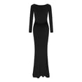 thumbnail image 4 of Ketyyh-chn99 Robes Maxi pour Femmes Grande Taille Robe Mini Robe de Fête Combinaisons Manches à Volants Shorts Robe Mini Noir,2TG, 4 of 5