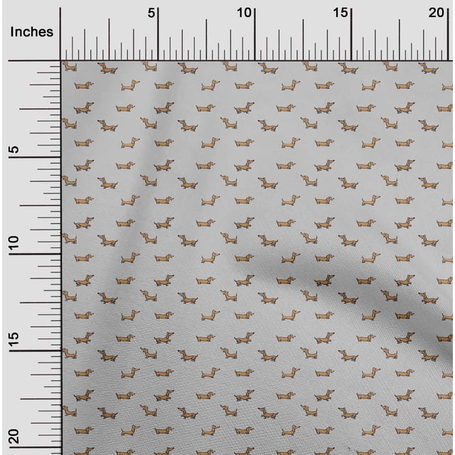 oneOone Polyester Lycra Fabric Dachshund Dog Decor Fabric Printed BTY 56 Inch Wide