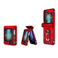 thumbnail image 3 of for Samsung Galaxy Z Flip 6 Rugged Phone Case Cover, Kickstand TPU Bumper Drop Proof Durable Military Grade Protective Case Cover for Samsung Galaxy Z Flip 6, Red, 3 of 11