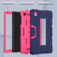 thumbnail image 3 of REQO for TCL TAB 8 LE Case, TCL TAB 8 Case for Kids, Heavy Duty Rugged Full-Body Hybrid Shockproof Drop Protection Cover for TCL Tab 8 LE (Model:9137W) 2023/TCL Tab 8 WiFi (Model:9132X) (5-Navy+Rose), 3 of 7