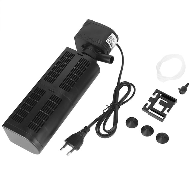 Aquarium Filter, Filtration System Water Filter, Safe EU Plug 220V Oxygen Aeration Pump Internal Filter For Water Home Salt-Water Office
