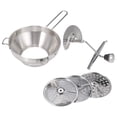 thumbnail image 1 of Food Mill Hand Crank Food Mill Stainless Steel Effortless Handle Tomato Mill For Interchangeable Discs Saving Space For Making Tomato Mashed Potatoes Soups Cordless Handheld Mixer Cordless Mixers, 1 of 4