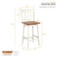 thumbnail image 2 of Gymax 2PCS Bar Stool 24.5'' Swivel Counter Height Chair w/ Footrest Cream, 2 of 8