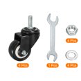 thumbnail image 3 of Unique Bargains 2 Inch Swivel Threaded Stem Casters 3/8'-16UNC Thread PU Caster Wheel 110lbs Load, Black 4pcs, 3 of 5