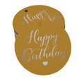 thumbnail image 1 of Inkdotpot Pack Of 100 Happy Birthday Favor Paper Tags Craft Real Silver Foil Hang Tags, 1 of 1