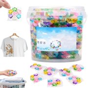 100 PCS 7 in 1 Laundry Detergent, Deep Cleaning Laundry Detergent Capsules for All Fabrics and Color, Easy Dissolve Stain Remover Washing Pods with Long Lasting Fresh Scent for Home Use