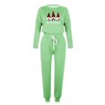 thumbnail image 4 of QJUHUNG Fall Clearance Women  Zipper Solid Color Sweat Shirt Top And Pant Tracksuit Sport Suit, 4 of 5