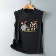 thumbnail image 5 of Daisyyozoid Chandail de Pâques Heureux pour Femmes Mode Décontractée Sans Manches Imprimé Chandails pour Dames Gilet, 5 of 5