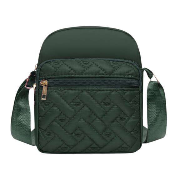 W-784 Vert Sac Bandoulière pour Femmes Matériau Oxford Taille Compacte Multiples Poches Léger Sangle Ajustable pour Port Quotidien Sorties #pG663