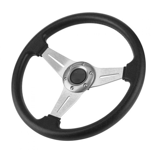 Drifting Steering Wheel, Aluminum Alloy PU 14in Steering Wheel Wearproof For Auto Modification Red,Black,Silver
