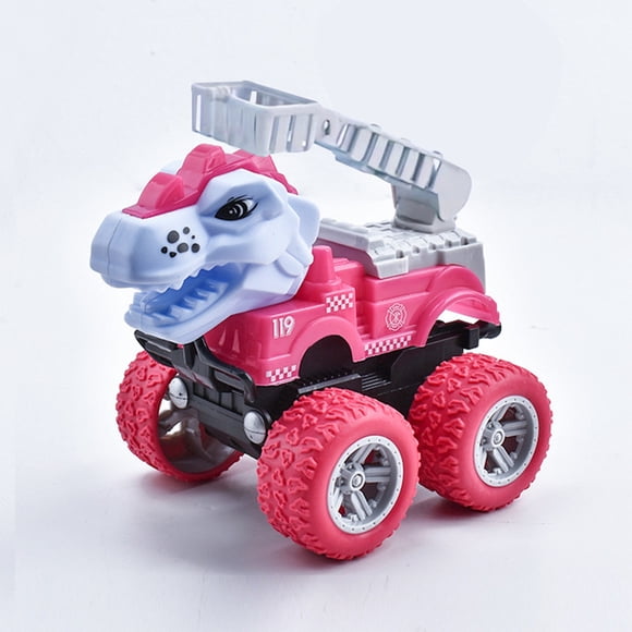 Dinosaur Construction Car Toy, Press And Go Motion Vehicle, Simulation Excavator Truck Model, Inertia Powered Push Drive Toy, Durable Plastic Engineering Vehicle With Grip Wheels