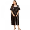 thumbnail image 5 of Chemise de Nuit Longue à Imprimé pour Femmes Grande Taille TG-4TG, 5 of 5
