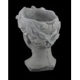 thumbnail image 3 of Classic Greek Grey Lady Indoor Outdoor Cement Head Planter, 3 of 4