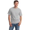 thumbnail image 4 of Hanes Beefy-T Men`s Pocket T-Shirt, 3XL, Light Steel, 4 of 5