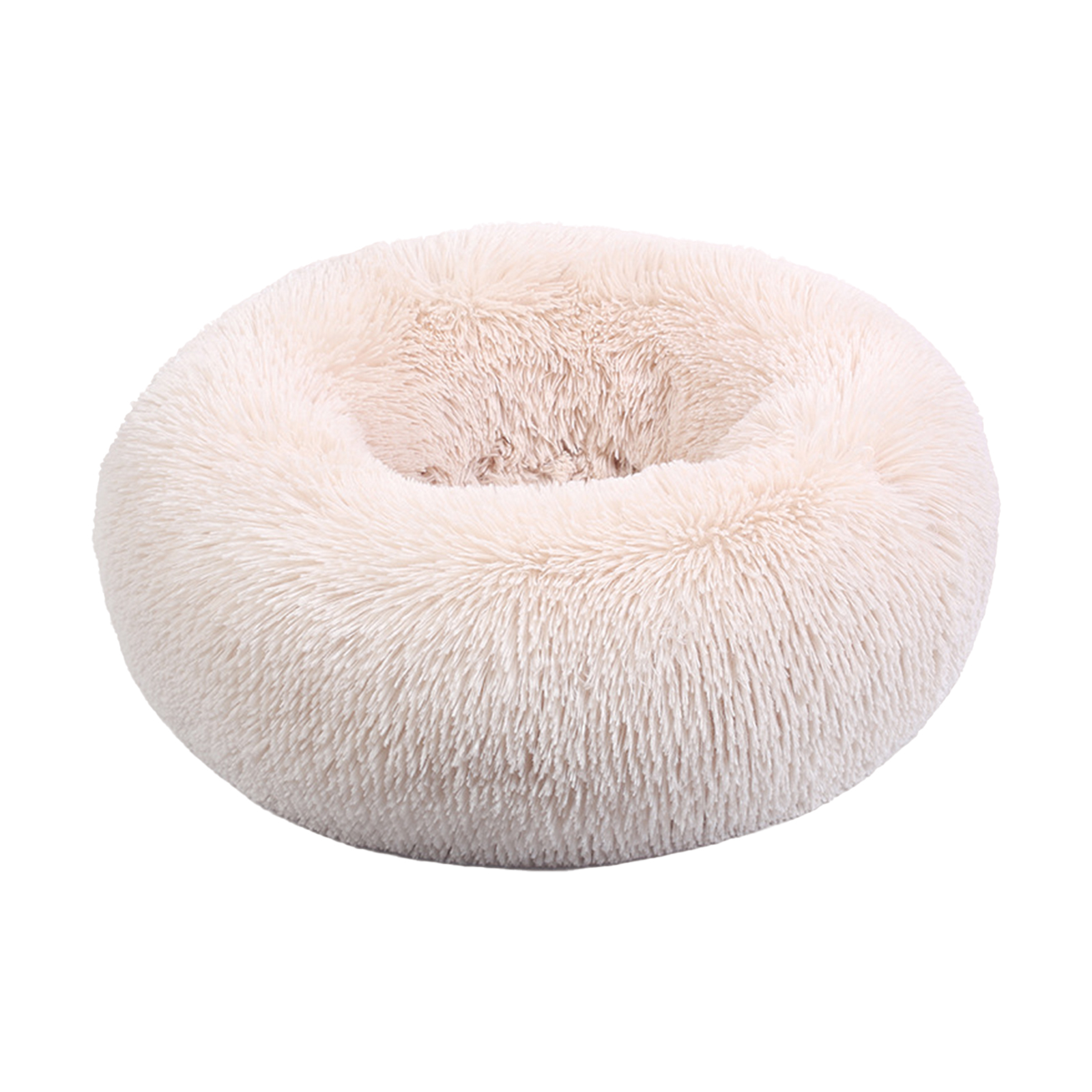 Fluffy Plush Round Pet Bed Self-Warming Cat Bed Pad Cat Cushion Bed with Anti Slip Bottom Soft Winter Washable Cat Bed Mat for Indoor Cats Dogs