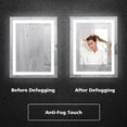 thumbnail image 4 of LED Bathroom Mirror with Lights, 28 x 36 Inch Front Lighted Vanity Mirror, Wall Mounted Anti-Fog Memory Brightness Dimmable LED Makeup Mirror,IP44, Waterproof，with Touch Switch(Horizontal/Vertical), 4 of 10