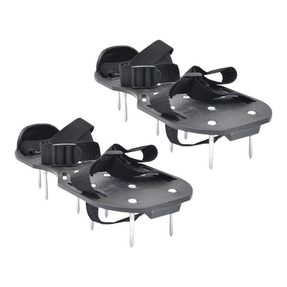 DOLITY Chaussures Aérateur de Pelouse Outil de Jardinage pour l'Entretien de Pelouse Sandales d'Aération de Pelouse Ongles Pelouse Noir 5,5 cm