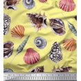 thumbnail image 1 of Soimoi Cotton Voile Fabric Colorful Shells Ocean Printed Craft Fabric by the Yard 56 Inch Wide, 1 of 3