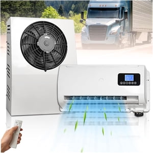 Aspligo 12V 10000BTU RV Air Conditionneur, refroidissement rapide à faible bruit Mini Séparer AC Unité pour camion, camping-car, remorque, caravane