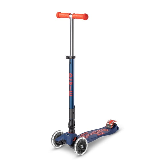 MI3 - Micro tricycle Pliable de Luxe Trottinette Pliable à DEL Bleu Marine/rouge