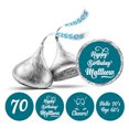 thumbnail image 1 of Darling Souvenir Cheers 70th Birthday Custom Name Stickers 190 Pcs Candy Labels Party Favor-Teal Blue, 1 of 1