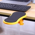 thumbnail image 1 of Langgg Plastic Armrest Pad Attachable Fatigue Relieving Table-mounted Shoulder Protector Indoor Office Arm Wrist Rest Accessories Yellow PU Foam, 1 of 8